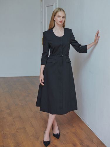 Lowell Belted Dress_Black - RE_L - Modalova