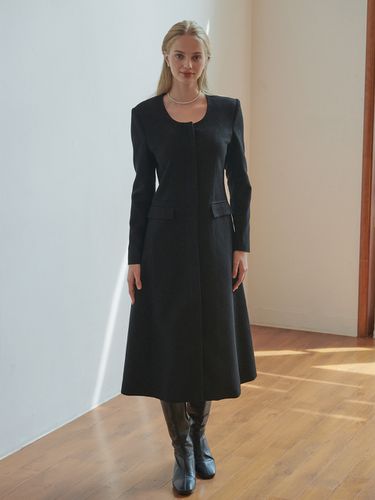 Lowell Belted Tweed Dress_Black - RE_L - Modalova