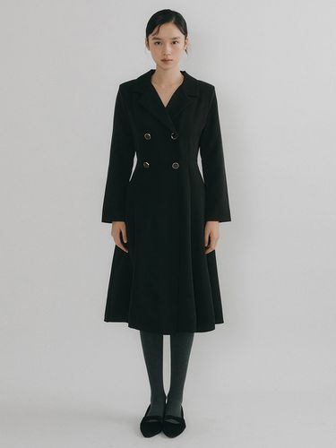 Oson Classic Double Button Dress_Black - REORG - Modalova