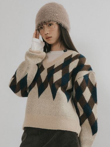 Oson Classic Argyle Knit_Beige - REORG - Modalova