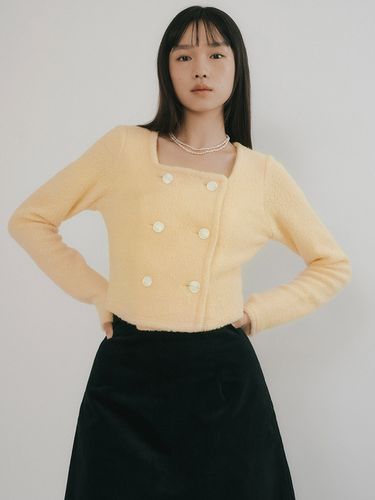 Oson Double Button Long Sleeve T-shirts_Yellow - REORG - Modalova