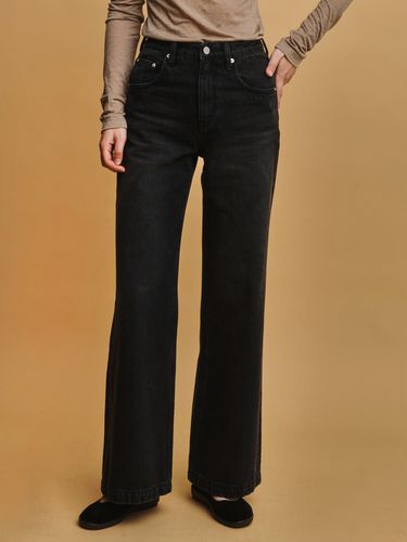 Slim Straight Washing Pants (Black) - AVA MOLLI - Modalova