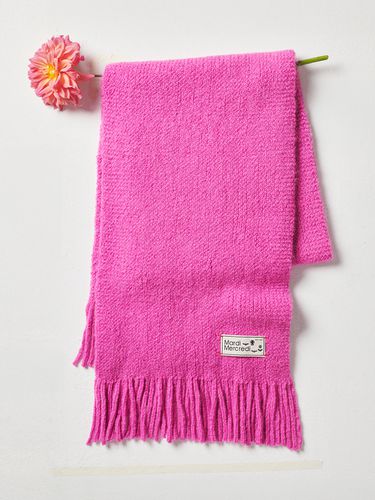 Blended Fringe Scarf_Fuchsia - MARDI MERCREDI - Modalova