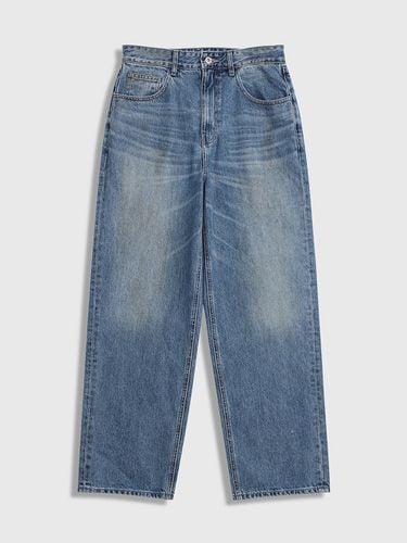 Wide Washed Denim Pant - 86d - Modalova