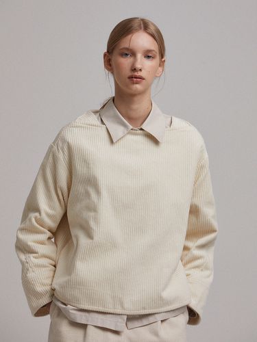 Corduroy Square Neck Top - LARGO - Modalova