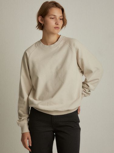 Crewneck Cotton Sweatshirt_Beige - LARGO - Modalova