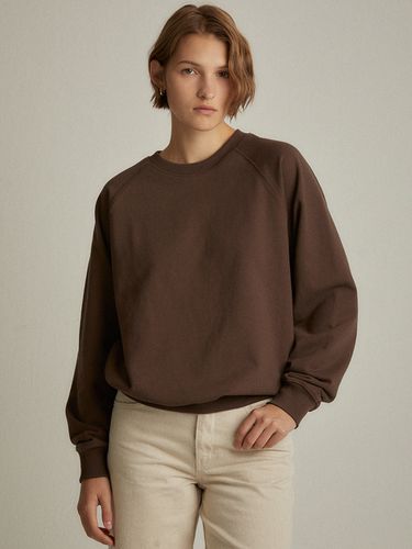 Crewneck Cotton Sweatshirt_Brown - LARGO - Modalova