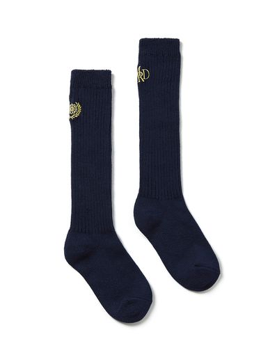 Long Socks MRD Logo_Navy Yellow - MARDI MERCREDI - Modalova