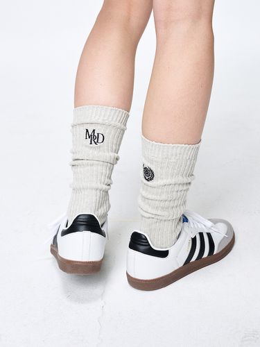 MRD Logo Long Socks_Heather Navy - MARDI MERCREDI - Modalova