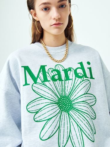 Flower Sweatshirt - Heather Green - MARDI MERCREDI - Modalova