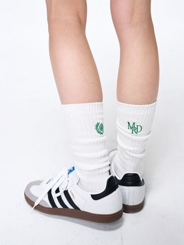 MRD Logo Long Socks_White Green - MARDI MERCREDI - Modalova