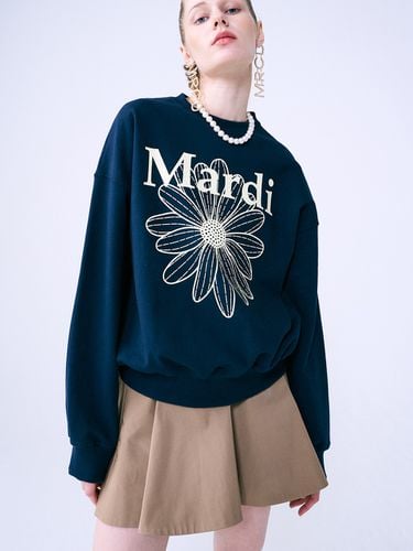 Flower Sweatshirt - Navy Cream - MARDI MERCREDI - Modalova