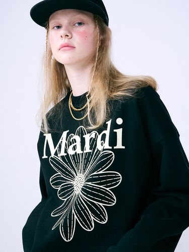 Flower Sweatshirt - Black Cream - MARDI MERCREDI - Modalova