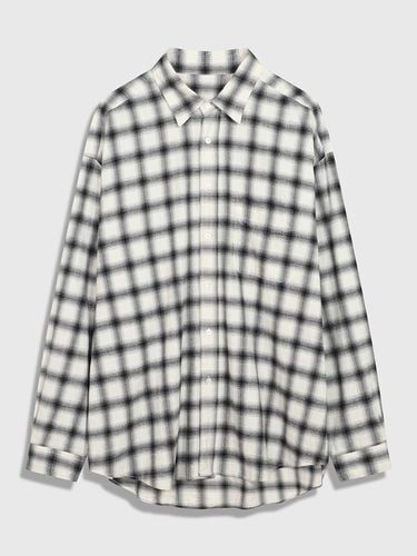 Brushed Cotton Plaid Shirt - Black - 86d - Modalova