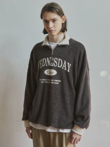 Signature Oversized Terry Sweatshirt (5 Color) - WEDNESDAY OASIS - Modalova