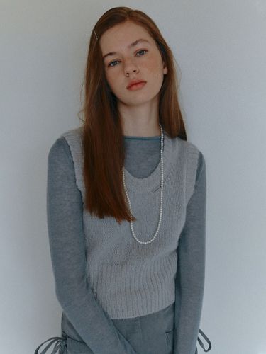 Mohair Knit Vest (Grey) - CELITAILS - Modalova