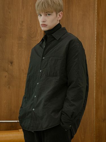 Puffer Shirt - Black - HALBKREIS LAYOUT - Modalova