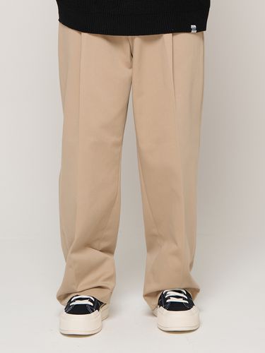 Heavy Banded Wide Leg Slacks - CARGOBROS - Modalova