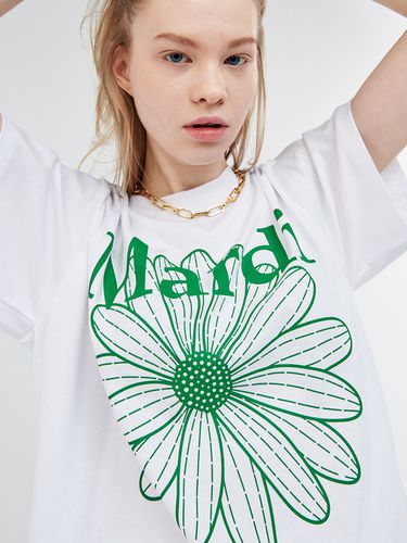 Flower T-shirt - White Green - MARDI MERCREDI - Modalova