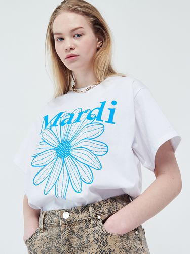 Flower T-shirt - White Fluoblue - MARDI MERCREDI - Modalova