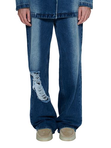 Destroyed Denim Pants_Blue - Theballon MEN - Modalova