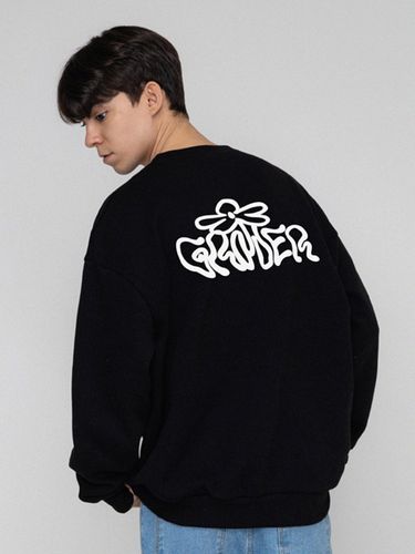 Wave Logo Flower Sweatshirt - Black - GRAVER - Modalova