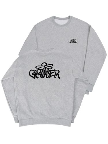 Wave Logo Flower Sweatshirt - Gray - GRAVER - Modalova