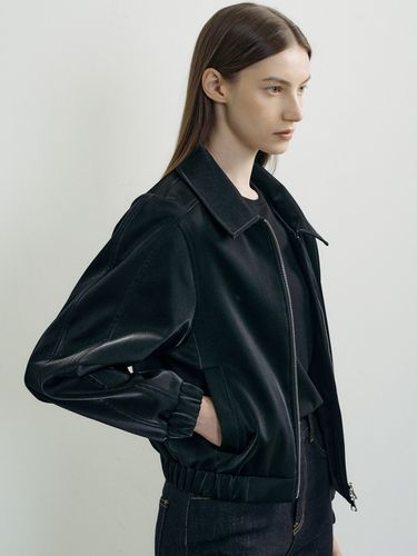 Leather Blouson_Black - octette - Modalova