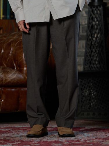 Classic Wool Suit Pants_Brown - TLEYOUNG - Modalova