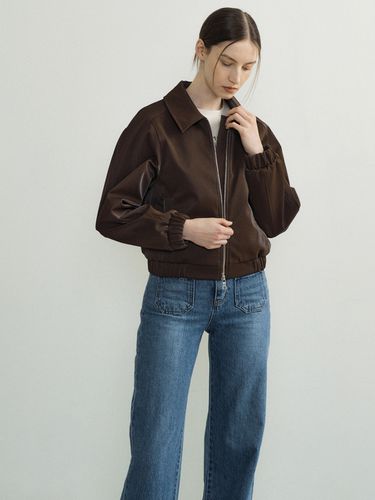 Leather Blouson_Brown - octette - Modalova