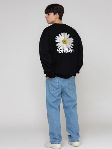 Back Daisy Flower Sweatshirt - Black - GRAVER - Modalova