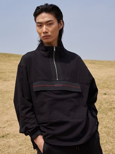 Mens Sweat Anorak - Black - pollution - Modalova