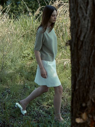 Linen Cotton Mini Skirt_2 Color - Carriere - Modalova