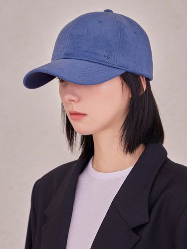 Square Wool Ball Cap_Navy - VARZAR - Modalova