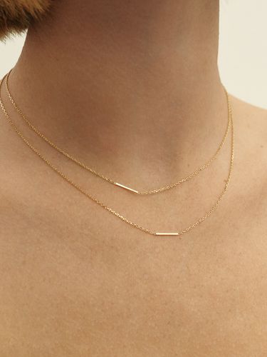 Gold Stick Bar Necklace #A14 - LUNNE - Modalova