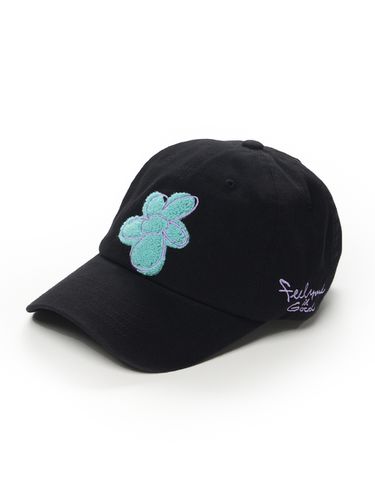 Graffiti Flower Pigment Bio-washed Ball Cap_Black - STIGMA - Modalova