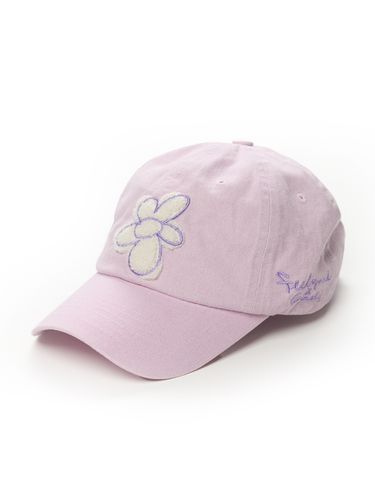 Graffiti Flower Pigment Bio-washed Ball Cap_Pink - STIGMA - Modalova