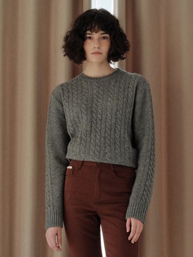 Wool Cable Knit (Gray) - Authenti - Modalova