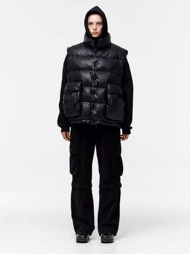 Unisex Leather Puffer Padding Vest W - NUAKLE - Modalova