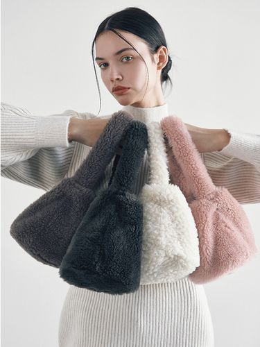 Real Wool Mini Bucket Bag - LeftSeoul - Modalova