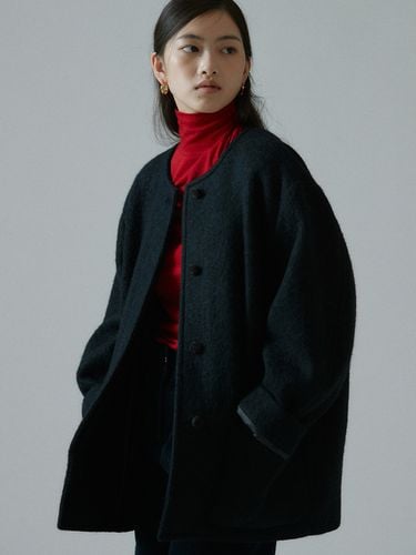 Oversized Half Coat Navy - SPRING CROCUS - Modalova