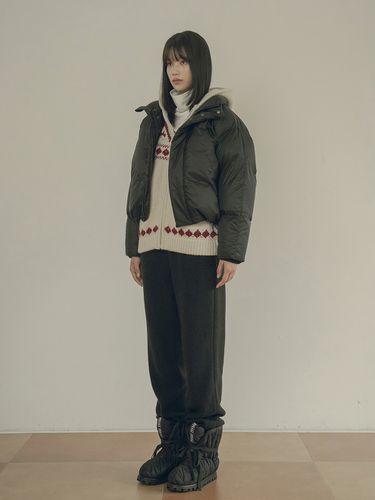 Fleur down puffer jacket_Black - vanone atelier - Modalova