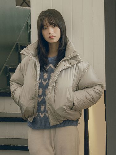 Fleur down puffer jacket_Gray - vanone atelier - Modalova