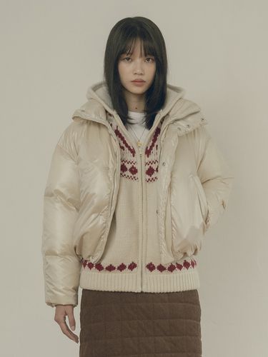 Fleur down puffer jacket_Light Beige - vanone atelier - Modalova