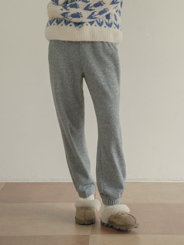 Knit jogger pants_Gray - vanone atelier - Modalova