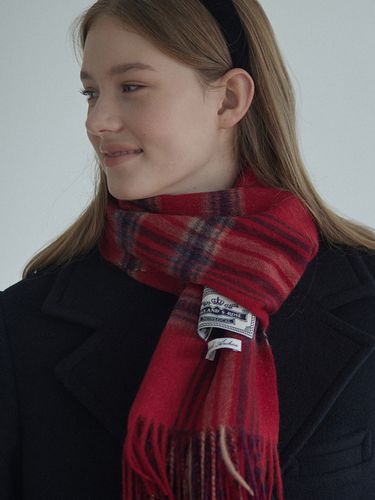 Daily Check Wool Scarf_Red Check - NONLOCAL - Modalova