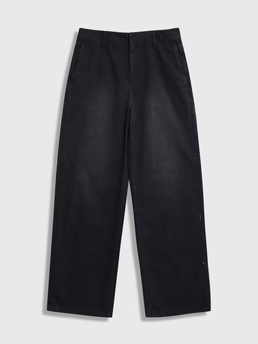 Faded Cotton Pant - Black - 86d - Modalova