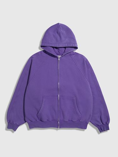 Raglan Pull Zip Hoodie - Purple - 86d - Modalova