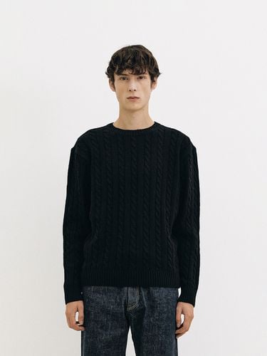 Cable Knit Sweater - Black - theweatherisawesome - Modalova