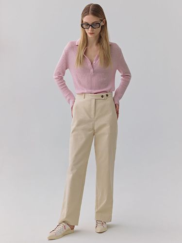 Double Button Corduroy Wide Pants - MAGJAY - Modalova